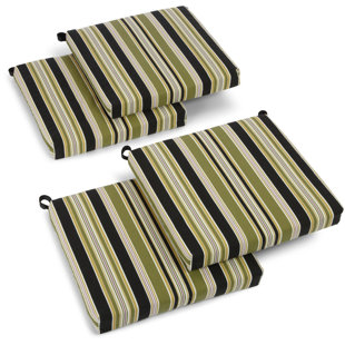 BLAZING NEEDLES Outdoor 3'' Seat Cushion (Set of 4)