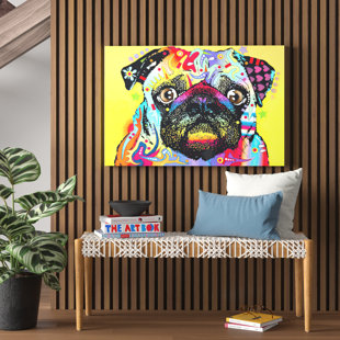 VIV + RAE Pug by Dean Russo - Print on Canvas