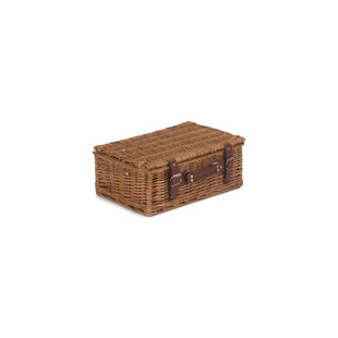 HIGHLAND DUNES Double Steamed Empty Wicker Hamper Basket