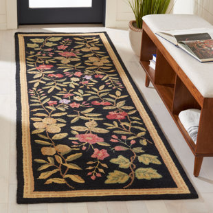 AUGUST GROVE® Kinchen Hand Hooked Wool Pile Floral Rug