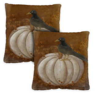 TOLAND HOME GARDEN Happy Harvest 18 X 18 Inch Outdoor Pillow Case, Set Of 2 (Set of 2)