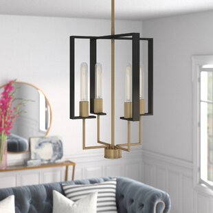 ETTA AVENUE™ Luka 4 - Light Dimmable Square / Rectangle Chandelier