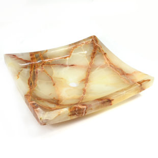 ONYX MARBLE DESIGNS Polished Stone Handmade Rectangular Vessel Bathroom Sink