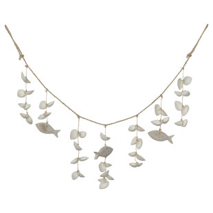 ROSECLIFF HEIGHTS White Ark Garland With Wood Fish 24"