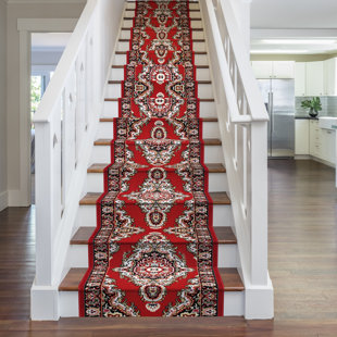 ASTORIA GRAND Stair Runner Agosto Oriental Indoor / Outdoor Area Rug