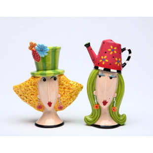 COSMOS GIFTS Ceramic Salt and Pepper Shaker Set