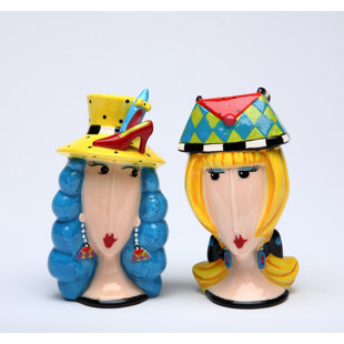 COSMOS GIFTS Ceramic Salt and Pepper Shaker Set