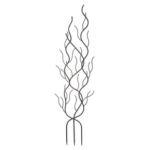 WIND & WEATHER Abstract Branches Metal Garden Trellis with Three-Pronged Stake