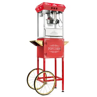 Olde Midway Vintage Popcorn Machine and Cart