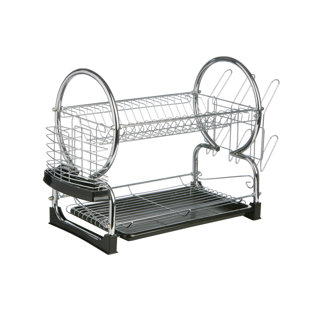 SYMPLE STUFF 2 Tier Dish Drainer with Tray I