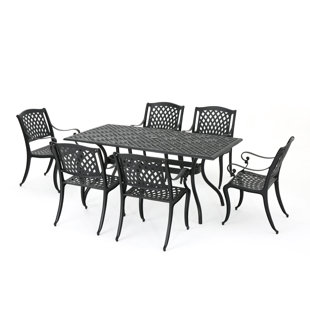 CANORA GREY Calisa 6 - Person Rectangular Outdoor Dining Set