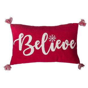 MISTLETOE AND CO. Pom-poms Cotton Throw Pillow