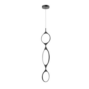 KUZCO LIGHTING Serif 3 - Light Black LED Unique/Statement Pendant