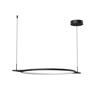 KUZCO LIGHTING Serif 1 - Light Black LED Kitchen Island Pendant