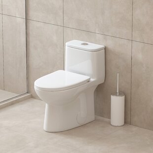 MOHOME Poseidon one-piece 0.8 GPF/1.28 GPF Dual-Flush Elongated Toilet in White (Seat Included)