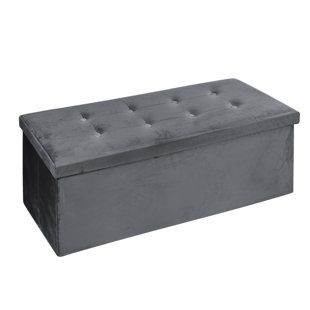 CLASSICLIVING Jazmyne 109cm Wide Rectangle Solid Colour Footstool Ottoman with Storage