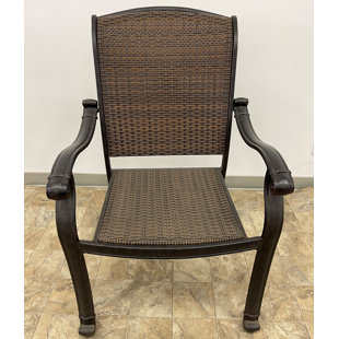 K&B PATIO Harland Outdoor Stacking Dining Armchair