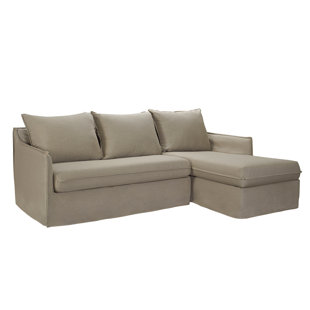 PADMAS PLANTATION Outdoor Santa Monica Chaise Sectional - Cast Ash