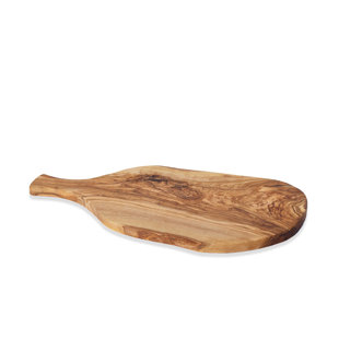 KAMSAH Kitchenware Large Olive Wood Cutting Board, Wooden Platter, Charcuterie Board, Natural Wood Serving Board, Simple Housewarming Gift For Couple