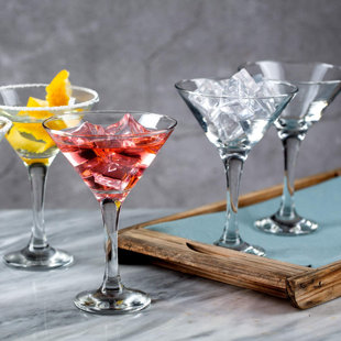 CRYSTALIA USA 6oz. Martini Glass Set (Set of 4)