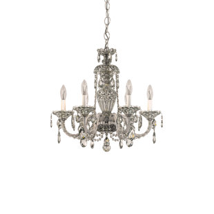 SCHONBEK Sterling 6 - Light Glass Classic / Traditional Chandelier