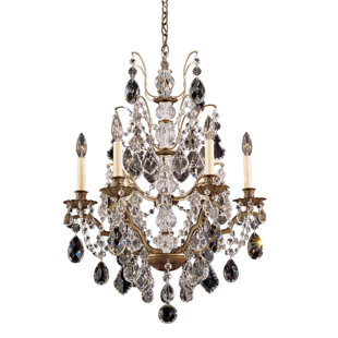 SCHONBEK Bordeaux 6 - Light Glass Empire Chandelier