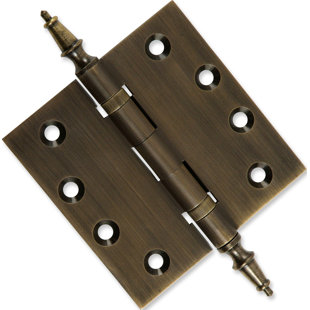 EMBASSY HARDWARE 4" H x 4" W Solid Brass Ball Bearing Single Butt Door Hinge