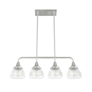 HUNTER FAN Hunter Cypress Grove Onyx Bengal 4 Light Chandelier Ceiling Light Fixture