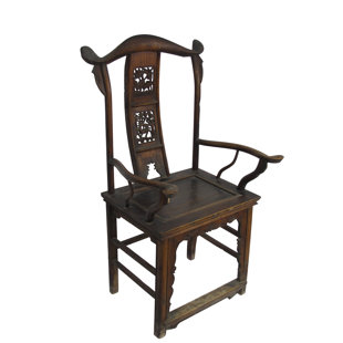 DYAG EAST Antique Chinese High York Back Armchair (Set of 2)