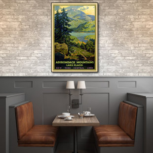 TRINX 9" X 12" Vintage 1920S Adirondack Mountains Wall Art