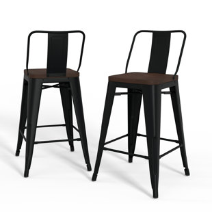 SIMPLI HOME Rayne Counter Stool with Metal Frame