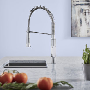 GROHE K7 Pull Down Single Handle Kitchen Faucet with Accessories