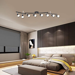 AIBOO 21'' 8 -Light Swing Arm Track Track Kit with Dimmable and Adjustable Head