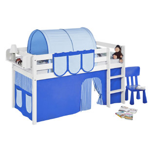 LILOKIDS Halbhochbett Basic mit Vorhang, 90 x 190 cm