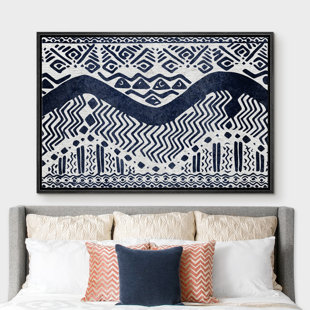 IDEA4WALL Mountain Geological Layers And Groundwater Inspired Geometric Shapes Framed On Canvas Print