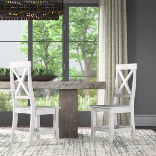 GREYLEIGH™ Littlehampt Solid Wood Cross Back Side Chair in White (Set of 2)