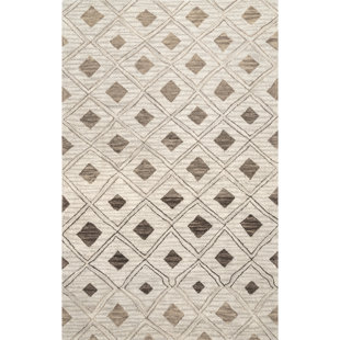 Arvin Olano x Rugs USA Trellis Wool Beige Area Rug