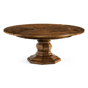 JONATHAN CHARLES FINE FURNITURE Casually Country Extendable Round Solid Wood Dining Table