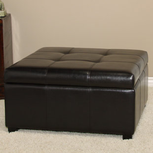 HOME LOFT CONCEPTS Faux Leather Ottoman