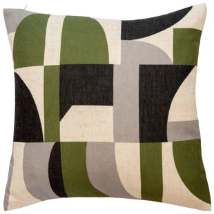 CORRIGAN STUDIO Pineland Geometric Square Throw Cushion