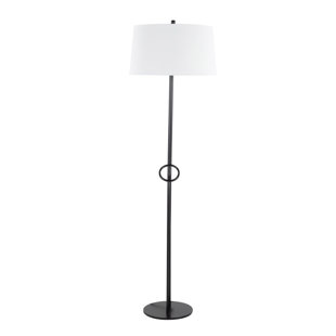 LUMISOURCE 67'' Black Traditional Floor Lamp Set