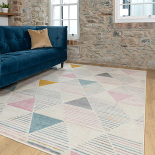 CORRIGAN STUDIO Radstock Pink/Grey/Cream Rug