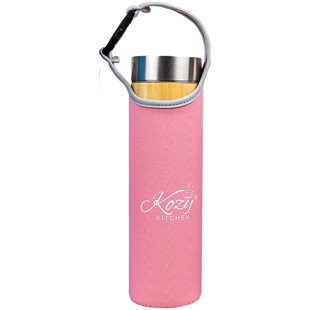 Kozy Kitchen 17oz. Double Wall Insulated Bamboo Travel Tumbler with Tea Infuser