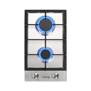 Gaslandchef 12'' 2 Burner Built-in Gas Cooktop, NG/LPG Convertible, Stainless Steel