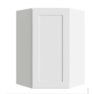 L&C CABINETRY Recessed Panel 24'' W Painted Plywood Corner Wall Cabinet Ready-to-Assemble