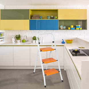 WFX UTILITY™ Seaton 3 - Step Steel Lightweight Folding Step Stool