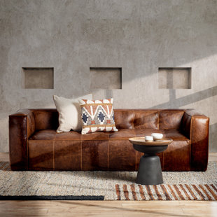 EDGEMOD 92'' Genuine Leather Sofa