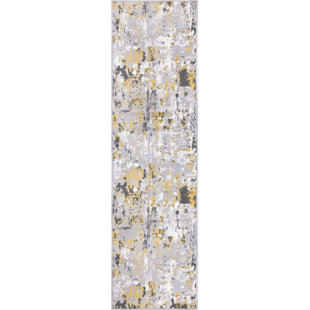 STEELSIDE™ Chiswick Abstract Yellow/Gray/Ivory Area Rug