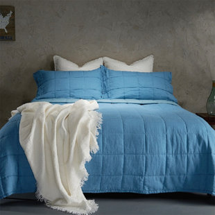 ENDLESSBAY Belgian Flax Linen Percale Quilt