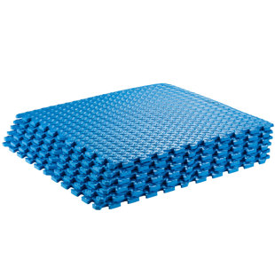 SIVAN HEALTH AND FITNESS Sorbus 24" Floor Play Mat Interlocking in Blue (Set of 6)